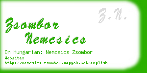 zsombor nemcsics business card